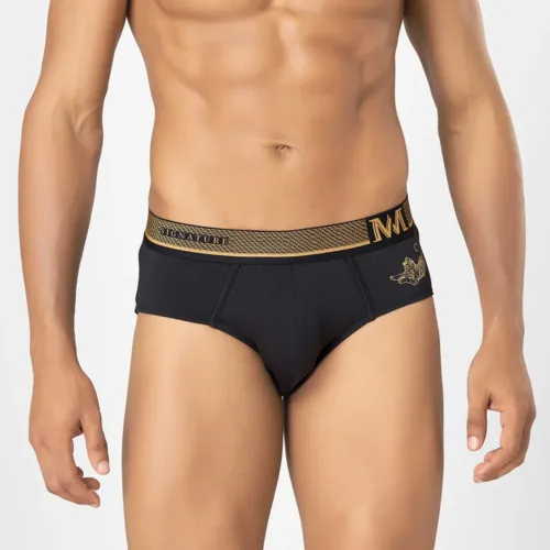 Men's Supima Modal Spandex Brief | Cool Touch & Luxurious Metallic Waistband Brief